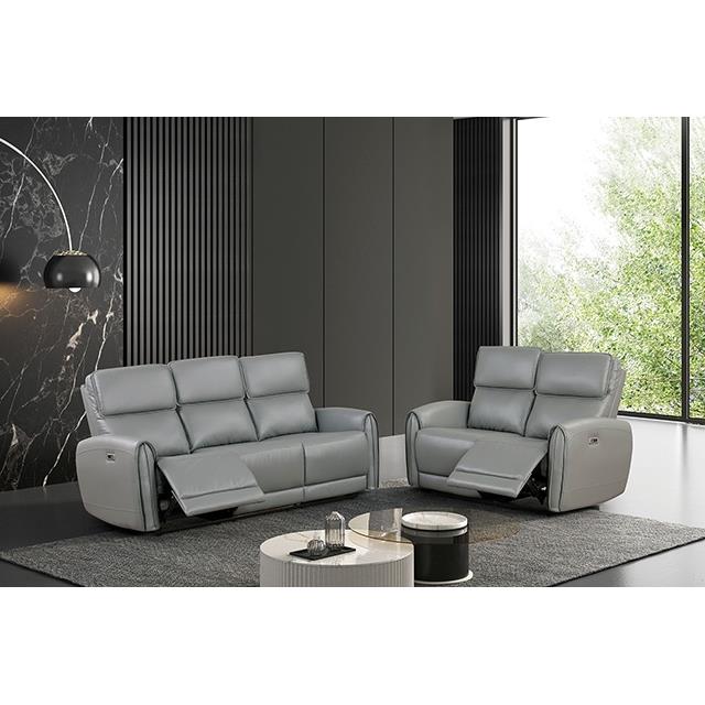  Furniture of America Schlieren FM6012GY-LV-PM Power Loveseat IMAGE 1
