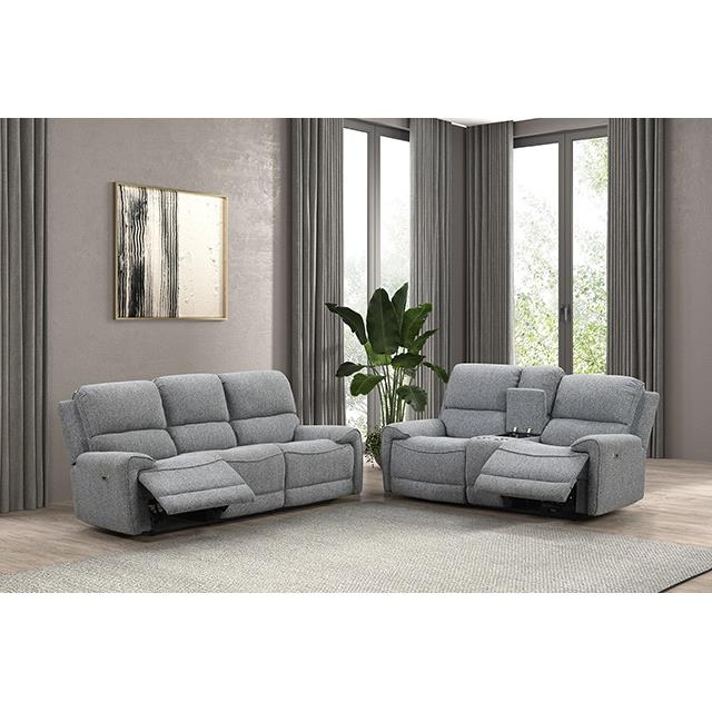  Furniture of America Morcote FM62001GY-CH-PM Power Recliner IMAGE 1