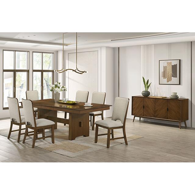  Furniture of America Horsholm FM32004WN-T-TABLE Dining Table IMAGE 1