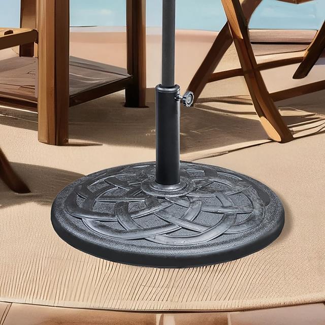  Furniture of America Duro LA-A014BK Round Umbrella Base IMAGE 1