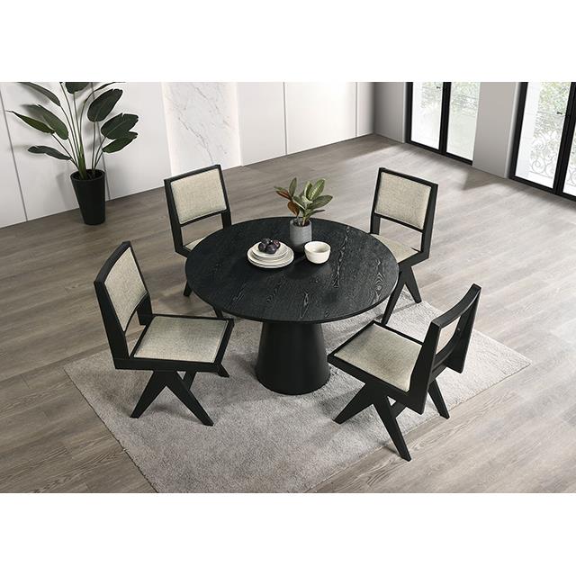  Furniture of America Tottenham FM3222BK-RT-48-5PC 5 Pc Dining Table Set IMAGE 2