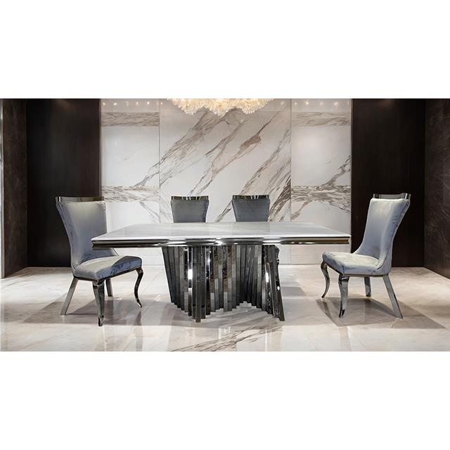  Furniture of America Basilicata FM33001SV-T-TABLE Dining Table IMAGE 1