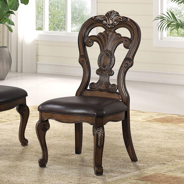  Furniture of America Leovanni FM31003DB-SC-2PK Set Of 2 Side Chair IMAGE 1