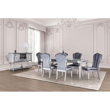  Furniture of America Melodi Parc FM3416SV-T-7PC 7 Pc Dining Table Set IMAGE 1