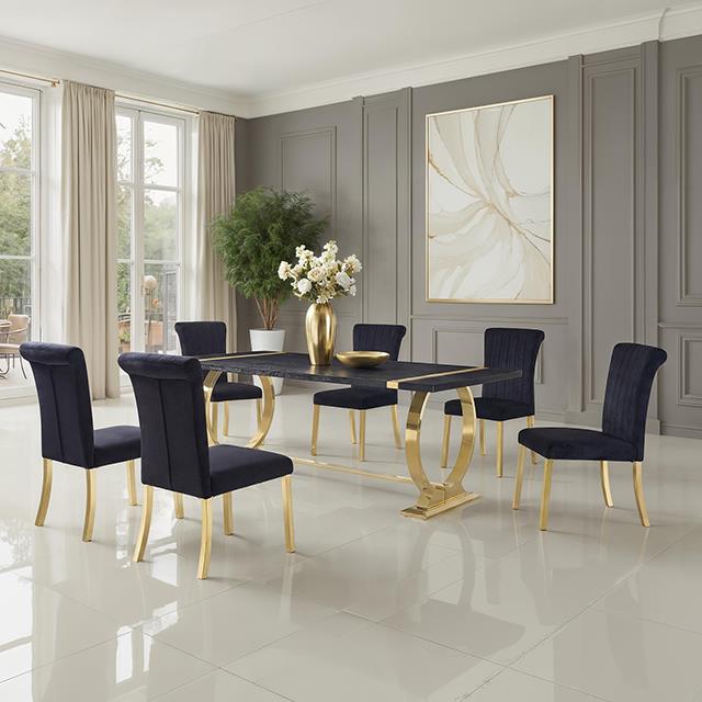  Furniture of America Horley FM37010GD-T-80 80" Dining Table IMAGE 1