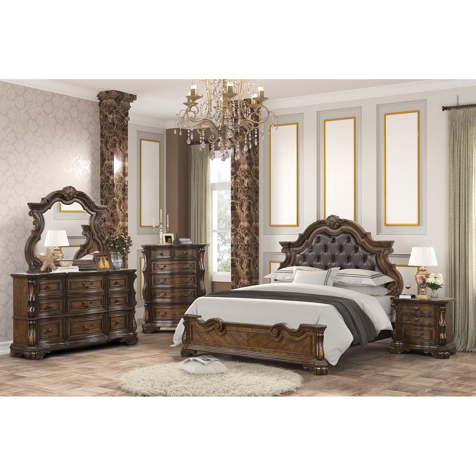  Furniture of America Leovanni FM70003DB-Q-F-BED Queen Bed IMAGE 2