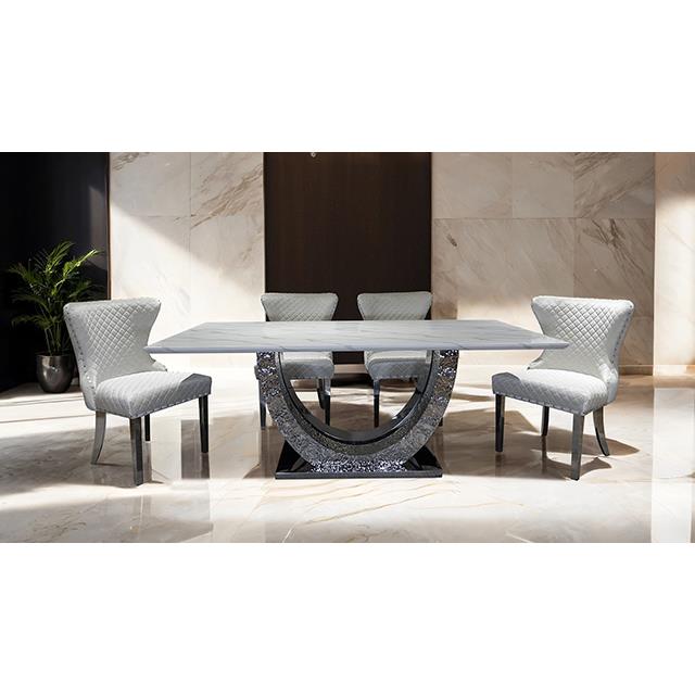  Furniture of America Portanova FM33003SV-T-TABLE Dining Table IMAGE 3