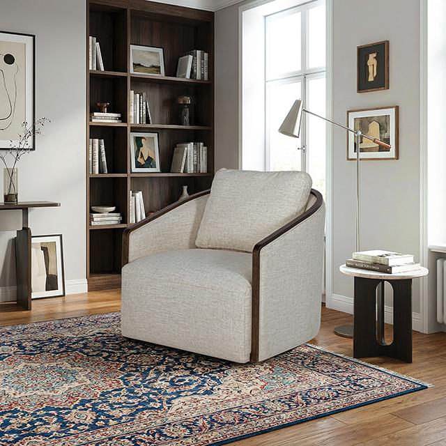  Furniture of America Zebina FM-AC6014LB-SW Swivel Chair IMAGE 1