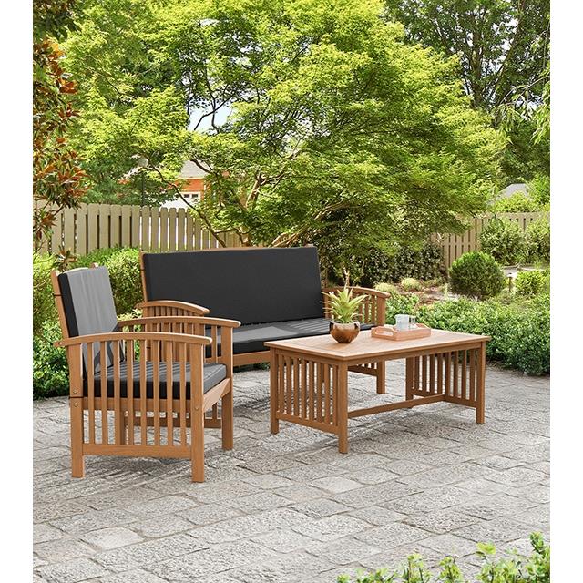  Furniture of America Kyushu GM-1022BK-3PC 3 Pc Patio Set IMAGE 1