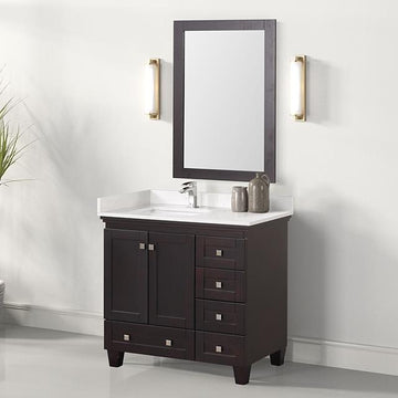  Furniture of America Aprea TM-CT008WH-36+10ES+M Vanity Set with Mirror IMAGE 1