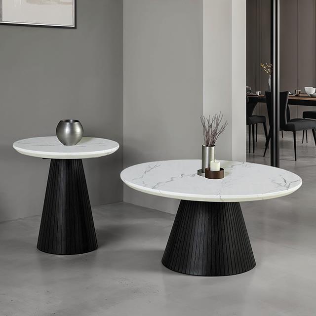  Furniture of America Sindal FM44004BK-ER-TABLE Round End Table IMAGE 2
