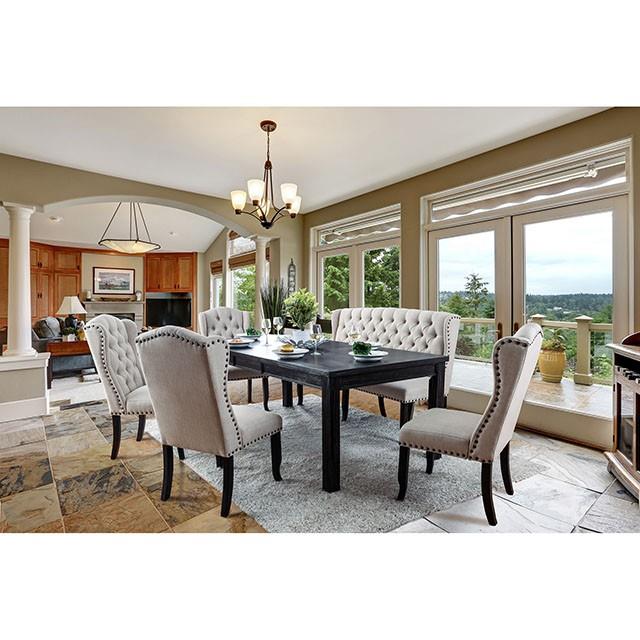  Furniture of America Sania CM3324BKT84-3564-7PC 7 Pc Dining Table Set IMAGE 1