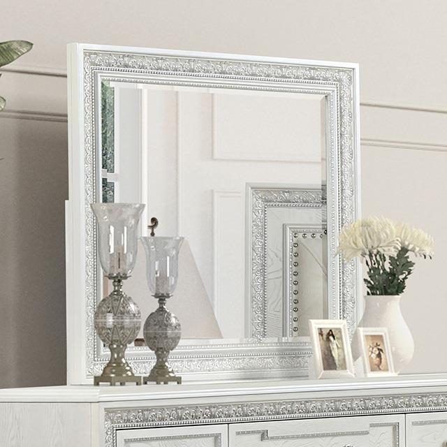  Furniture of America Stella Mia FM70000WH-M Mirror IMAGE 1
