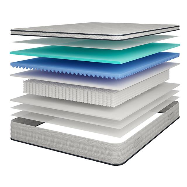  Furniture of America Salvia DM2112-EK 12" King Hybrid Pocket Coil Mattress IMAGE 3