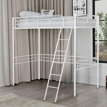  Furniture of America Myles FM-BK910WH-T Twin Loft Bed IMAGE 1