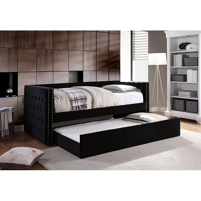  Furniture of America Susanna FM1739BK-BED Daybed with Trundle IMAGE 1