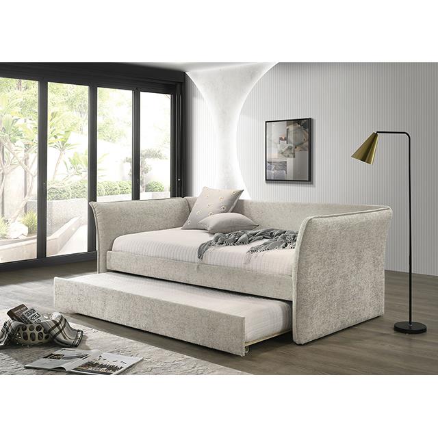  Furniture of America Yuri FM1203BG-BED Twin Daybed with Trundle IMAGE 1