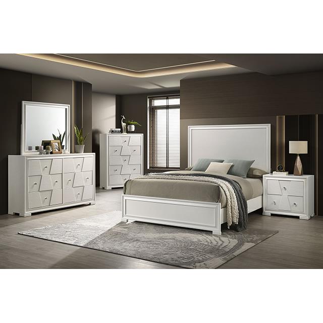  Furniture of America Holsted FM72012WH-EK-BED King Bed IMAGE 1