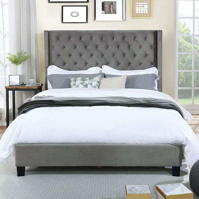  Furniture of America Ryleigh FM7141GY-EK-BED King Bed IMAGE 1