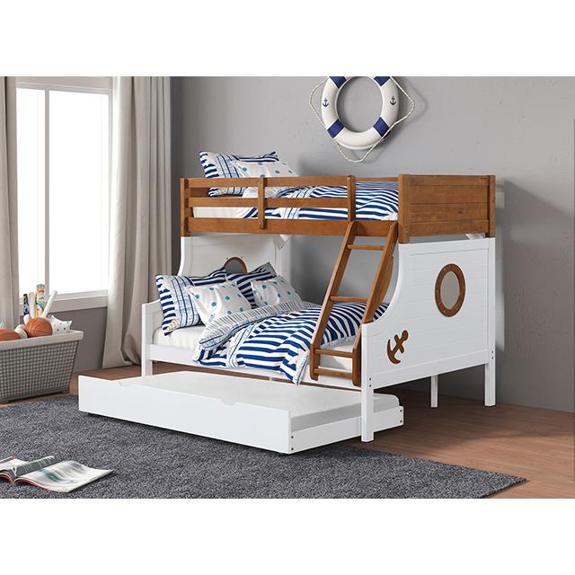  Furniture of America Nautia FM-BK629AK-BED Twin/Full Bunk Bed IMAGE 1