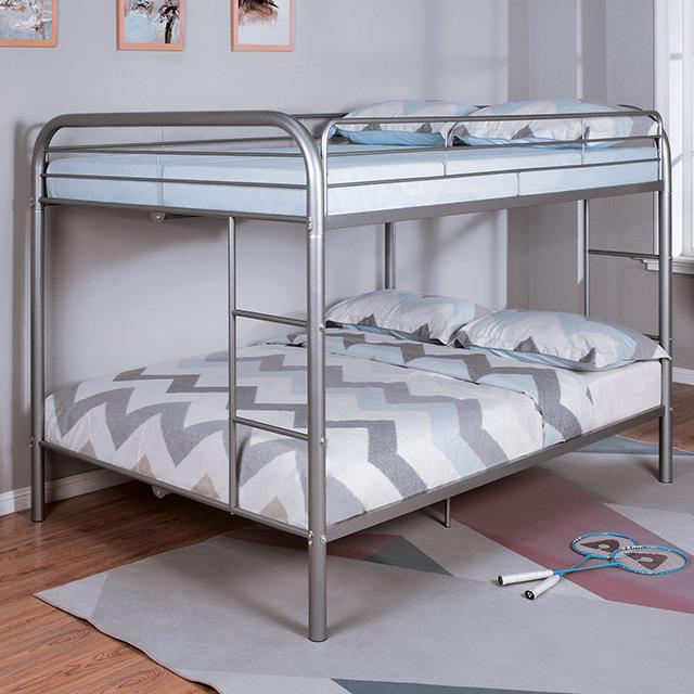  Furniture of America Finnerty CM-BK1032SV-FF-BED Full/Full Bunk Bed IMAGE 1