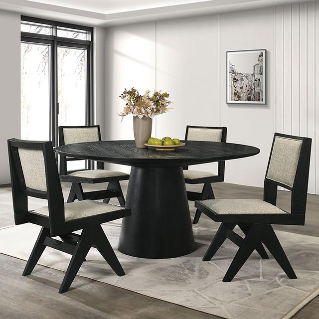  Furniture of America Tottenham FM3222BK-RT-59-5PC 5 Pc Dining Table Set IMAGE 1