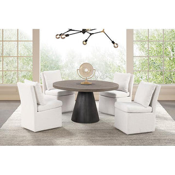  Furniture of America Broager FM3331DB-RT-5PC-00WH 5 Pc Dining Table Set IMAGE 1