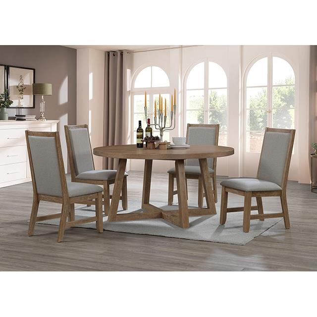  Furniture of America Everett TM3111T-5PC 5 Pc Round Table Dining Set IMAGE 2