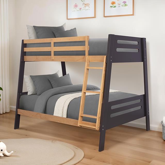  Furniture of America Kallen FM-BK206A-TF-BED Twin/Full Bunk Bed IMAGE 1