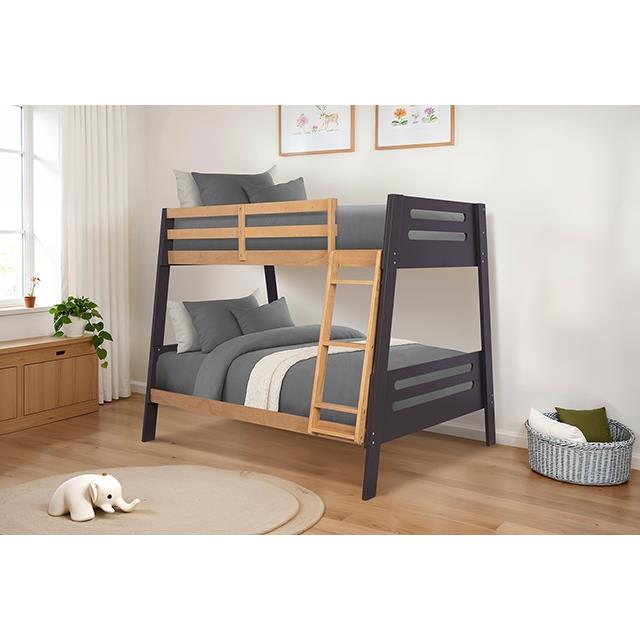  Furniture of America Kallen FM-BK206A-TF-BED Twin/Full Bunk Bed IMAGE 1