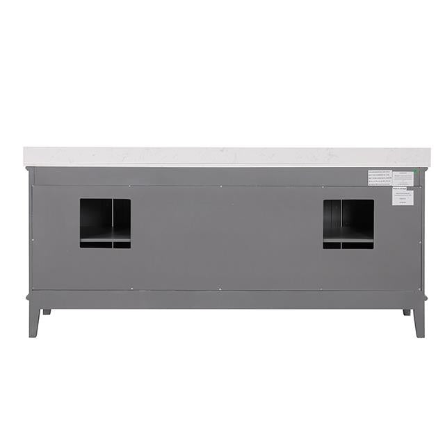  Furniture of America Oliva TM-CT006WH-80+06GY Vanity Set IMAGE 2