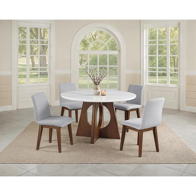  Furniture of America Ostbirk FM37011WN-RT Round Table IMAGE 2