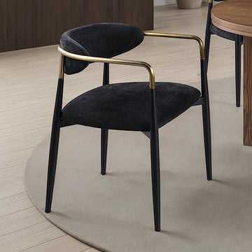  Furniture of America Gaetani FM37003BK-AC-2PK Set Of 2 Arm Chair IMAGE 1