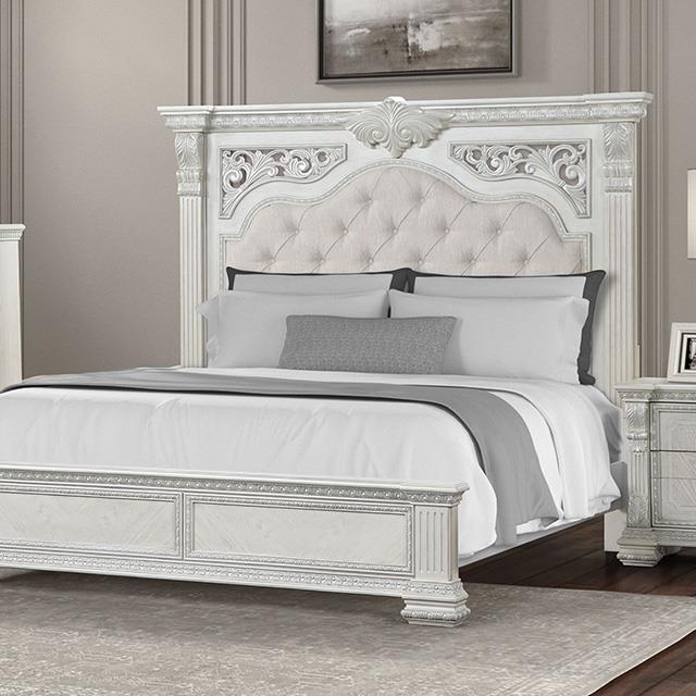  Furniture of America Promenade FM70001WH-Q-BED Queen Bed IMAGE 1