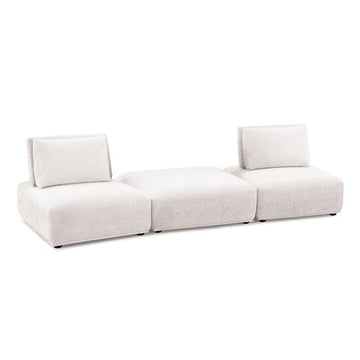  Furniture of America Stavanger FM63001WH-C 2-Seater with Square Ottoman IMAGE 1