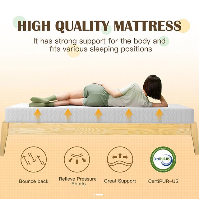  Furniture of America Forsythia DM708-Q 8" Queen Green Tea Gel Memory Foam IMAGE 4