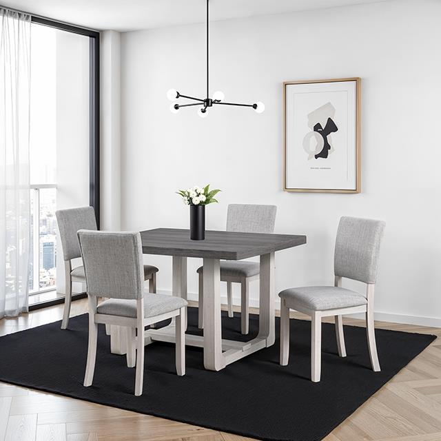  Furniture of America Sauro SL3405GY-SC-4PK Set Of 4 Upholstered Side Chair IMAGE 1
