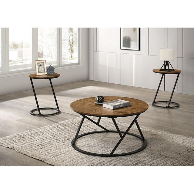  Furniture of America Ronde FM42905NT-3PK 3 Pc Table Set IMAGE 2