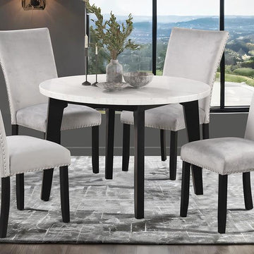  Furniture of America Sabro FM3330BK-RT-TABLE Round Dining Table IMAGE 1