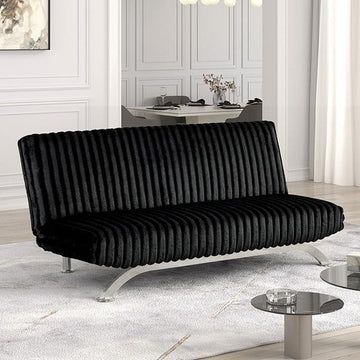  Furniture of America Villeneuve FM2906BK Futon Sofa Bed IMAGE 1