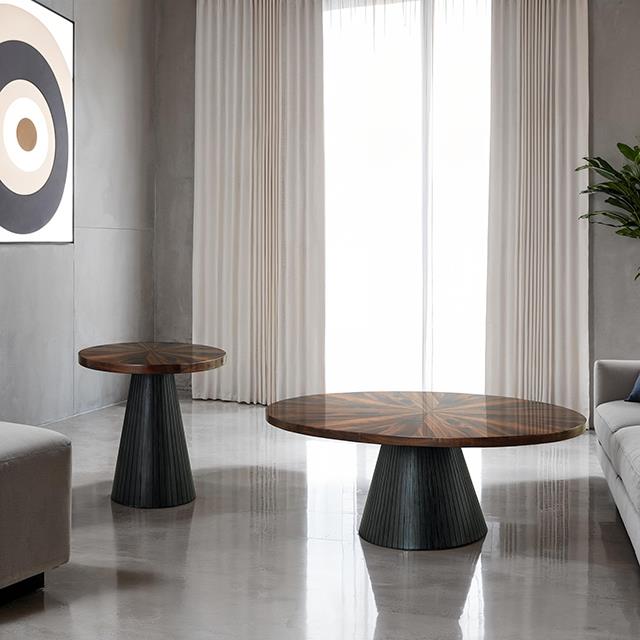  Furniture of America Surdal FM44005BK-CO-TABLE Oval Coffee Table IMAGE 1