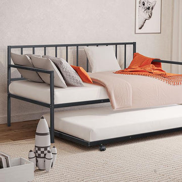  Furniture of America Harmon FM1001BK Metal Daybed IMAGE 1