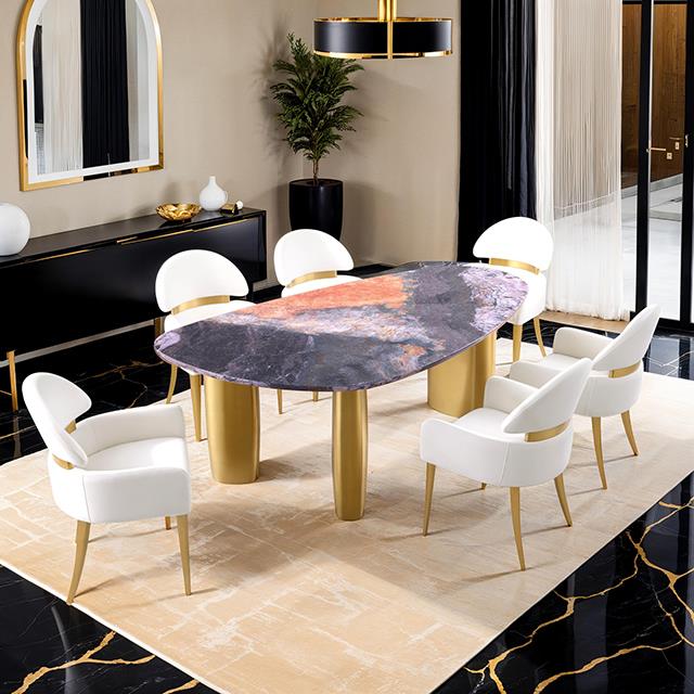  Furniture of America Northwich FM37006GY-T-5PC 5 Pc Dining Table Set IMAGE 4
