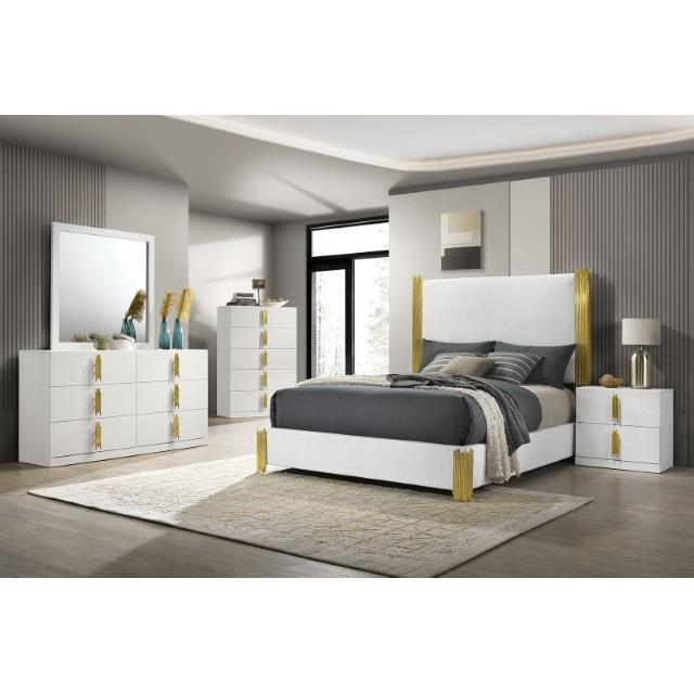  Furniture of America Basildon FM7271WH-M Mirror IMAGE 1