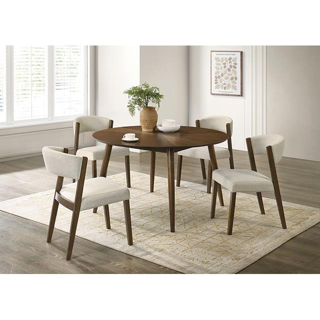  Furniture of America Raissa FM32011WN-RT Dining Round Table IMAGE 1
