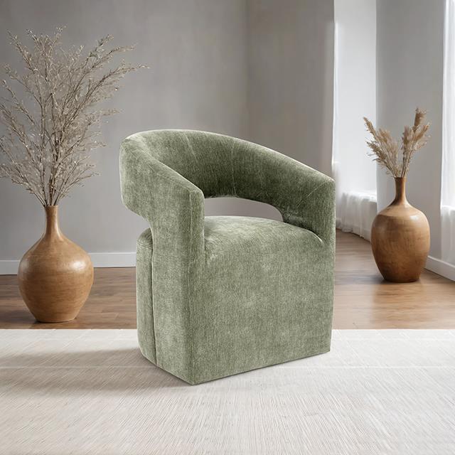  Furniture of America Tresa FM-AC3002GR Arm Chair with Casters IMAGE 1