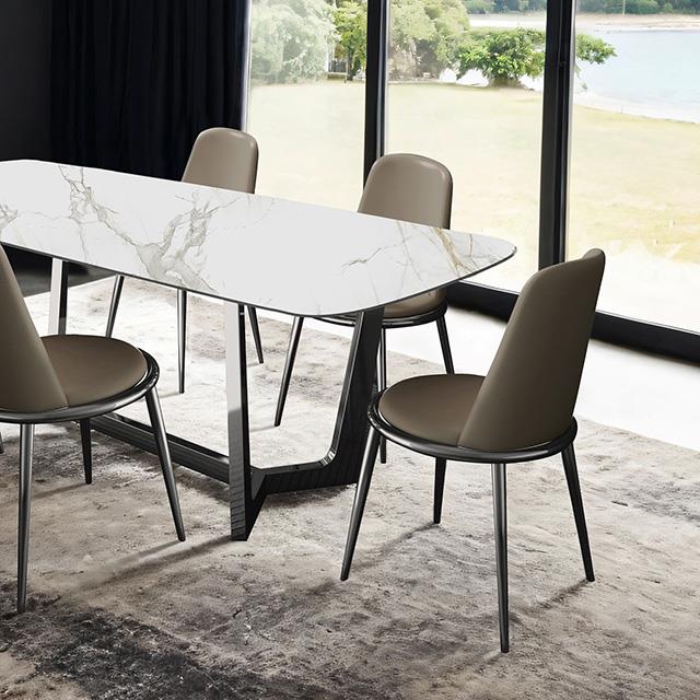  Furniture of America Norelli FM3701SV-T-7PC 7 Pc Dining Table Set IMAGE 1
