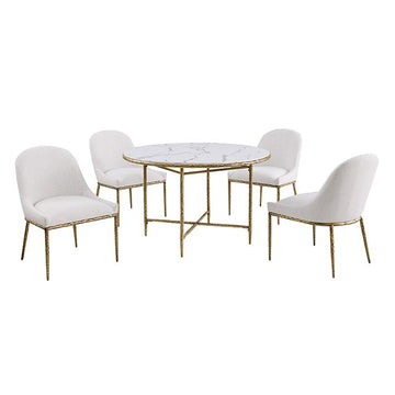  Furniture of America Balvi FM37012GD-RT-3A Round Dining Table IMAGE 1