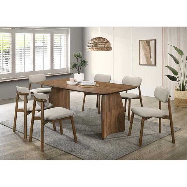  Furniture of America Alnwick FM3217WN-T-7PC 7 Pc Dining Table Set IMAGE 1