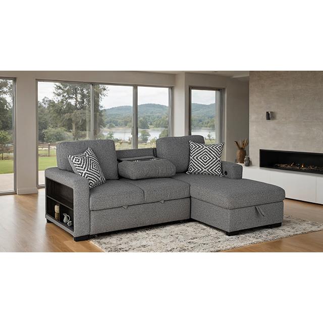  Furniture of America Chatham FM64005GY-SECT-R Sectional IMAGE 1